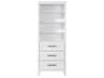 Elegant Lighting Alina White Rubberwood Open Shelving Bath Storage Cabinet