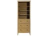 Elegant Lighting Blakely Linen Oak Brown Rubberwood Open Shelving Bath Storage Cabinet