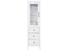 Elegant Lighting Blakely White Rubberwood Bath Storage Glass Cabinet