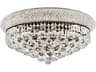Elegant Lighting Primo 10-Light Black And Clear Crystal Flush Mount