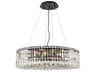 Elegant Lighting Maxime 12-Light Black And Clear Crystal Pendant