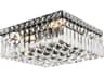 Elegant Lighting Maxime 5-Light Black And Clear Crystal Flush Mount