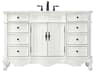 Elegant Lighting Danville 54" Antique White Vanity