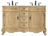 Elegant Lighting Danville 54" Antique Beige Vanity