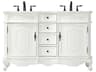 Elegant Lighting Danville 54" Antique White Vanity
