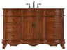 Elegant Lighting Danville 54" Teak Vanity
