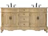 Elegant Lighting Danville 66" Antique Beige Vanity