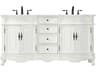 Elegant Lighting Danville 66" Antique White Vanity
