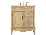 Elegant Lighting Danville 32" Antique Beige Vanity