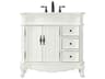 Elegant Lighting Danville 36" Antique White Vanity