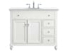 Elegant Lighting Otto Antique White 42" Vanity with Ivory White Quartz Countertop