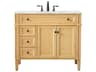Elegant Lighting Park Avenue Natural Wood 40" Vanity