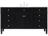 Elegant Lighting Park Avenue Black 60" Vanity