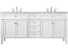 Elegant Lighting Park Avenue White 72" Vanity