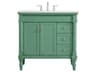 Elegant Lighting Lexington Vintage Mint 36" Vanity