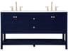Elegant Lighting Theo Blue 60" Vanity