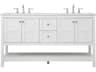 Elegant Lighting Theo White 60" Vanity