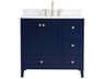 Elegant Lighting Sommerville Blue 36" Vanity with Backsplash
