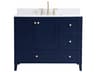 Elegant Lighting Sommerville Blue 42" Vanity with Backsplash