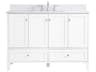 Elegant Lighting Sommerville White 48" Vanity with Backsplash