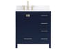 Elegant Lighting Irene Blue 32" Vanity with Backsplash