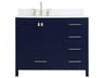 Elegant Lighting Irene Blue 42" Vanity with Backsplash