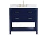 Elegant Lighting Sinclaire Blue 36" Vanity with Backsplash