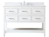 Elegant Lighting Sinclaire White 48" Vanity with Backsplash