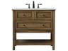 Elegant Lighting Metropolis Driftwood 36" Vanity