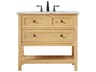 Elegant Lighting Metropolis Natural Wood 36" Vanity