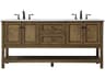 Elegant Lighting Metropolis Driftwood 72" Vanity