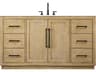 Elegant Lighting Chase Linen Oak Vanity