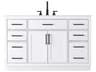 Elegant Lighting Alden White 54" Vanity