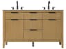 Elegant Lighting Langston 54" Honey Teak Vanity