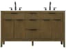 Elegant Lighting Langston 60" Hazel Oak Vanity