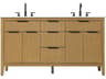 Elegant Lighting Langston 60" Honey Teak Vanity