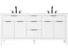 Elegant Lighting Langston 72" White Vanity