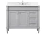 Elegant Lighting Bennett Grey / Brushed Nickel 42" Vanity with Backsplash