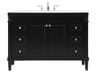 Elegant Lighting Bennett Black / Brushed Nickel 48" Vanity