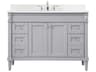 Elegant Lighting Bennett Grey / Brushed Nickel 48" Vanity with Backsplash