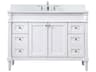 Elegant Lighting Bennett White / Brushed Nickel 48" Vanity with Backsplash