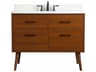 Elegant Lighting Boise Teak 42" Vanity with Backsplash