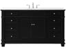 Elegant Lighting Wesley Black 60" Vanity