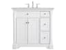 Elegant Lighting Clarence White 36" Vanity