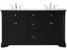 Elegant Lighting Clarence Black 60" Vanity