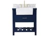 Elegant Lighting Clement Blue 30" Vanity with Backsplash