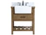 Elegant Lighting Clement Driftwood 30" Vanity with Backsplash