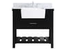 Elegant Lighting Clement Black / Brushed Nickel 36" Vanity with Backsplash