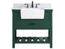 Elegant Lighting Clement Green / Black 36" Vanity with Backsplash