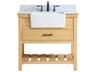 Elegant Lighting Clement Natural Wood 36" Vanity with Backsplash